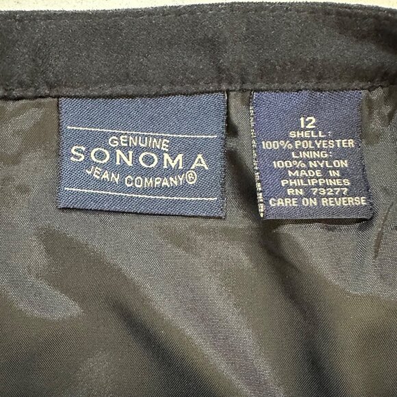 Sonoma Jean Company Womens Black Pencil Skirt Size 12 Polyester & Nylon - Picture 5 of 7